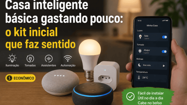 Casa inteligente básica gastando pouco: o kit inicial que faz sentido