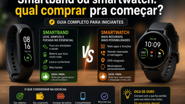 Smartband ou smartwatch: qual comprar pra começar?