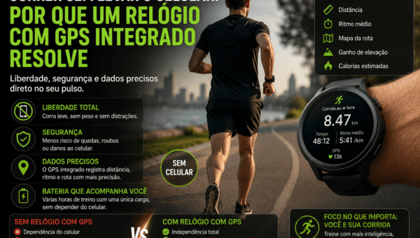 Correr sem levar o celular: por que um relógio com GPS integrado resolve